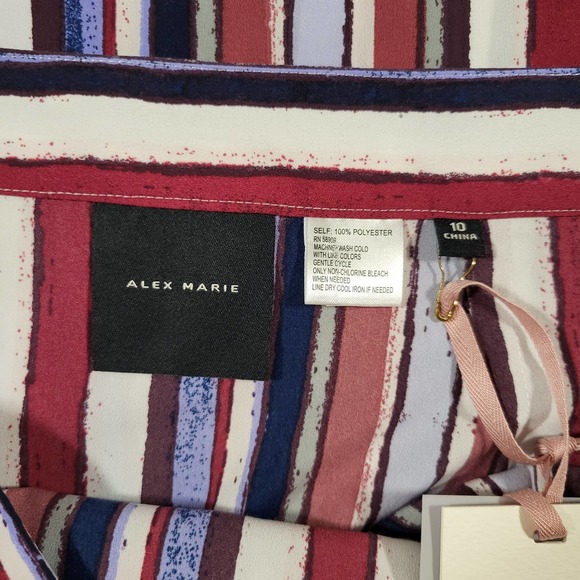 NWT*Alex Marie Wrap Skirt*Women's 10*Stripe* - Picture 7 of 9
